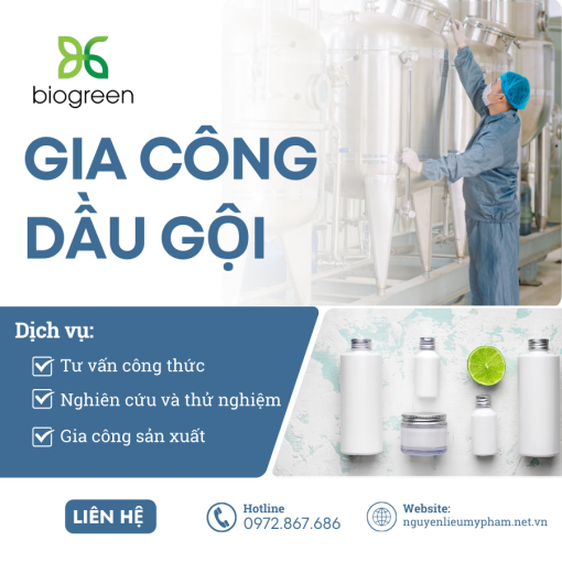 Dịch vụ nhận gia công dầu gội tại Biogreen - Tối ưu chi phí, nâng tầm thương hiệu